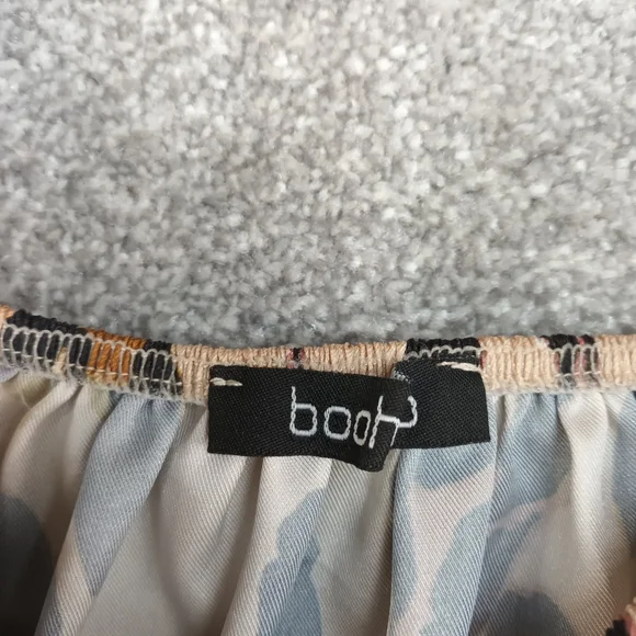 BOOHOO LEOPARD CROP TOP SATIN GOLD BLACK PUFF SHORT SLEEVE TIE FRONT Y2K UK 10 - Picture 4 of 6